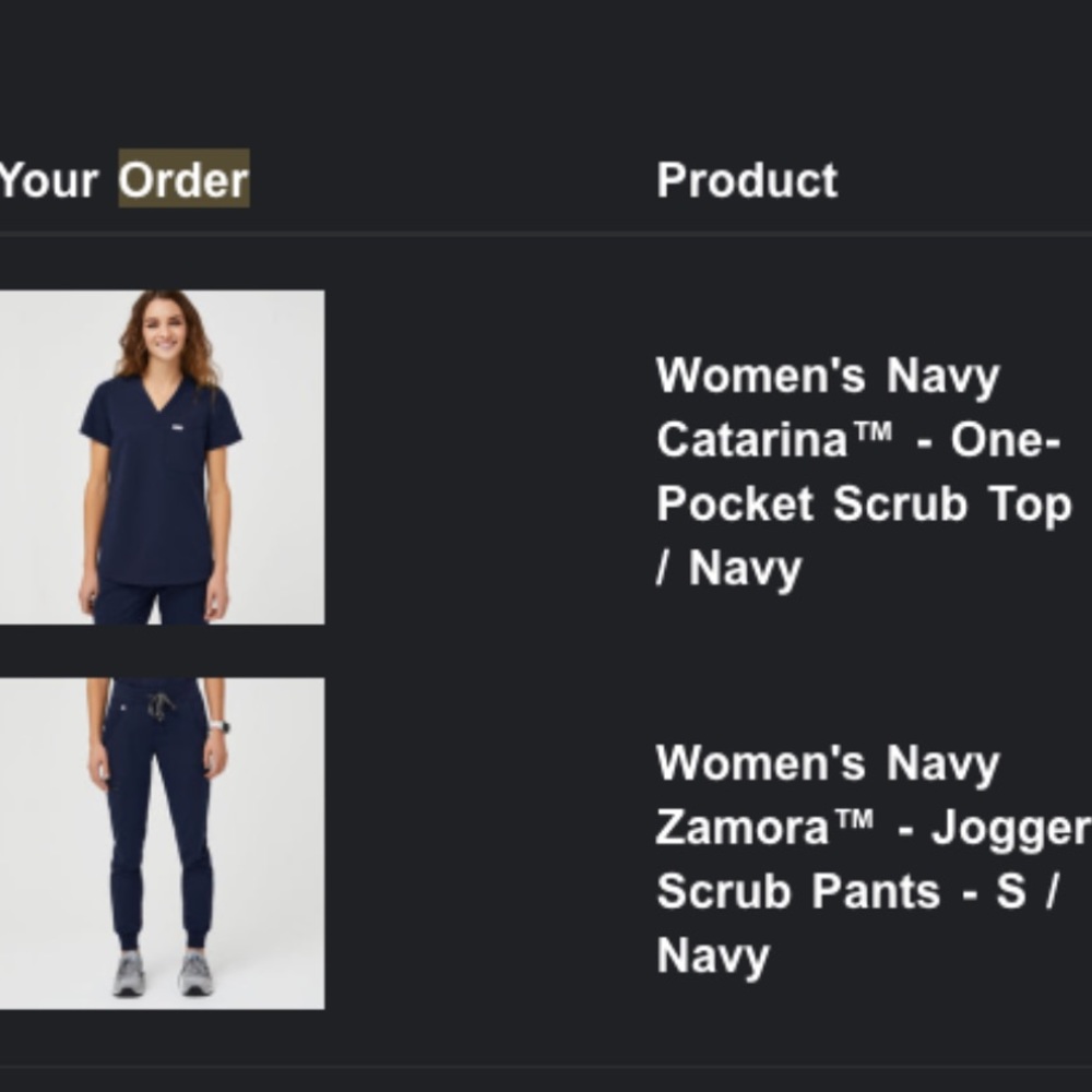 Figs Navy Scrubs size S